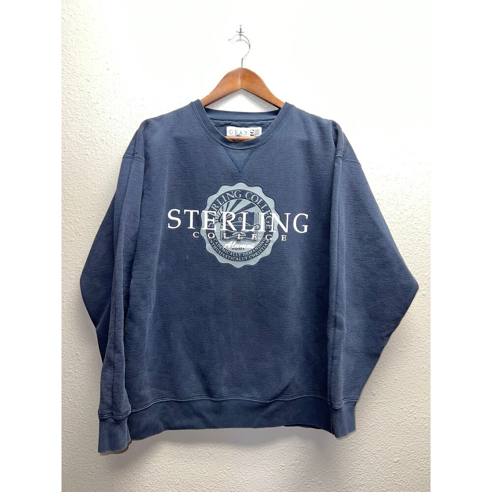 Vintage Sterling College Sweatshirt Alumni University Gear For Sports Crewneck L